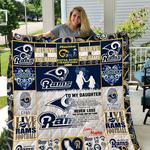 los angeles rams to my daughter love mom quilt d2423046