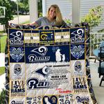 los angeles rams to my granddaughter love grandmom quilt d2422838