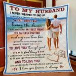 love you unconditionally through all our adventures in life love from wife quilt blanket d2448439