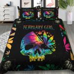 lp february girl skull weed colorfull bedding set d2124521