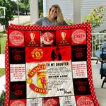 manchester united to my daughter love mom quilt d2423108