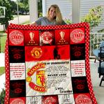 manchester united to my granddaughter love grandpa quilt d2423106
