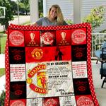 manchester united to my grandson love grandmom quilt d2423107