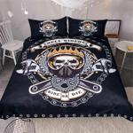 mechanic skull face printed bedding set bedroom decor d2115554