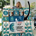 miami dolphins personalized name quilt blanket d2451540