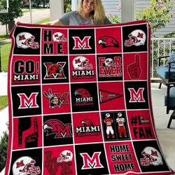 Miami Redhawks V2 Blanket Th0107 Quilt