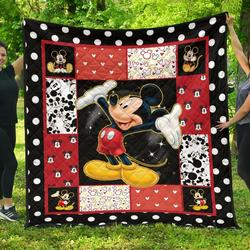 Mickey Disney Cartoon Fan Gift Idea Quilt