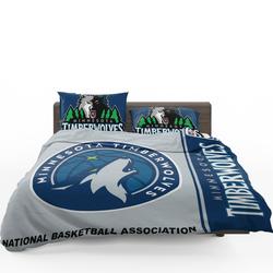 Minnesota Timberwolves Nba Basketball Bedding Set Duvet Cover Basketball Home Decor For Fans
