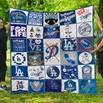 mlb los angeles dodgers quilt blanket d2418472