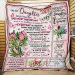 mom to daughter the most important thing is to enjoy your life quilt blanket d2448339