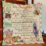 mom to daughter wherever your journey in life may take you horse quilt blanket d2448399
