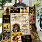 mom to my daughter sunflower black woman quilt d2484955