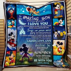 Mom To Son Learning To Dance In The Rain Mickey Bt Quilt