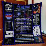 mom to son police officer quilt blanket d2448667