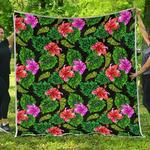 monstera hibiscus hawaii cl17100380mdq quilt blanket d2483489