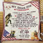 my dear son my firefighter cl18100478mdq quilt blanket d2480199
