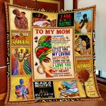 my mom i am a strong woman because a strong woman raised me love daughter black woman quilt 0