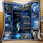 my son my love for you is forever love mom wolf quilt blanket d2413975