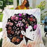 naptural hair flower art style th2309337cl quilt blanket d2414128