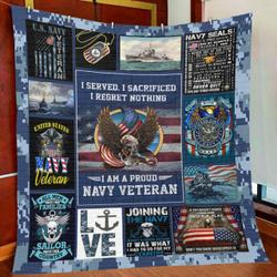 Navy Veteran Joining The Navy | Veteran Quilt | US Military Blanket Quilt | Gift for Veteran