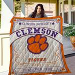 ncaa clemson tigers quilt blanket 15 d2456029