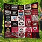 ncaa georgia bulldogs quilt blanket 872 d2455734