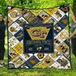 ncaa georgia tech yellow jackets quilt blanket 97 d2456134