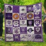 ncaa holy cross crusaders quilt blanket 1555 d2456144