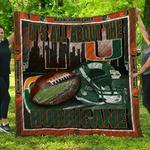 ncaa miami hurricanes quilt blanket 139 d2456169