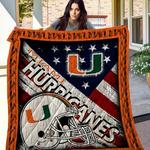 ncaa miami hurricanes quilt blanket 145 d2456132