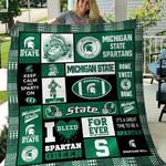 ncaa michigan state spartans quilt blanket 465 d2456296