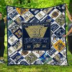 ncaa navy midshipmen quilt blanket 1560 d2455770