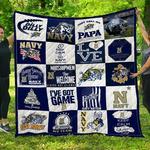 ncaa navy midshipmen quilt blanket 1565 d2456021