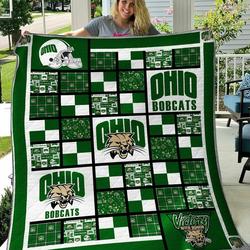 Ncaa Ohio Bobcats Quilt Blanket #1364