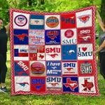 ncaa smu mustangs quilt blanket 1107 d2456061