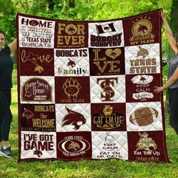 Ncaa Texas State Bobcats Quilt Blanket #1487