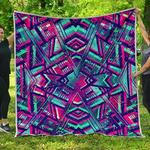 neon ethnic aztec trippy cl17100386mdq quilt blanket d2448003