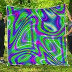 neon green psychedelic trippy cl17100388mdq quilt blanket d2483910