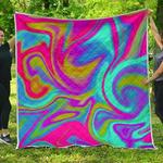 neon psychedelic trippy cl17100392mdq quilt blanket d2483846