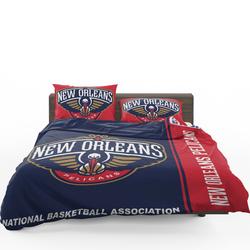 New Orleans Pelicans Nba Basketball Bedding Set Duvet Cover Basketball Home Decor For Fans