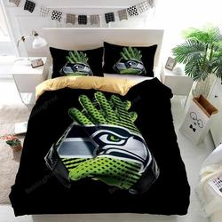 Nfl Seattle Seahawks Logo 3D Printed Bedding Set Duvet Cover With Pillowcase Home Decor Gift For NFL Lovers