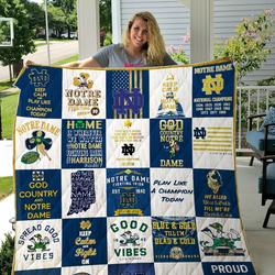 Notre Dame Fighting Irish Quilt Blanket 02