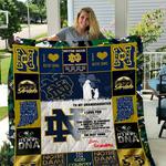notre dame fighting irish to my granddaughter love grandmom quilt blanket d2418673