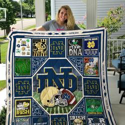 Notre Dame Quilt Blanket