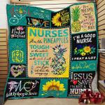 nurse are like pineapples tough on the outside sweet on the inside quilt blanket great customized 0