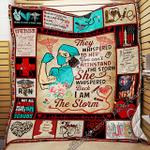 nurse i am the storm quilt blanket d2448877