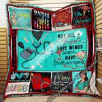 nurse not all angels have wings some have stethoscopes quilt blanket d2448972
