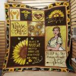nurse sunflower your life is worth my time quilt blanket great customized gifts for birthday 0