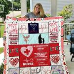 nurse to my granddaughter love grandmom quilt blanket d2419127