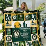 oakland athletics to my granddaughter love grandmom quilt blanket d2418776